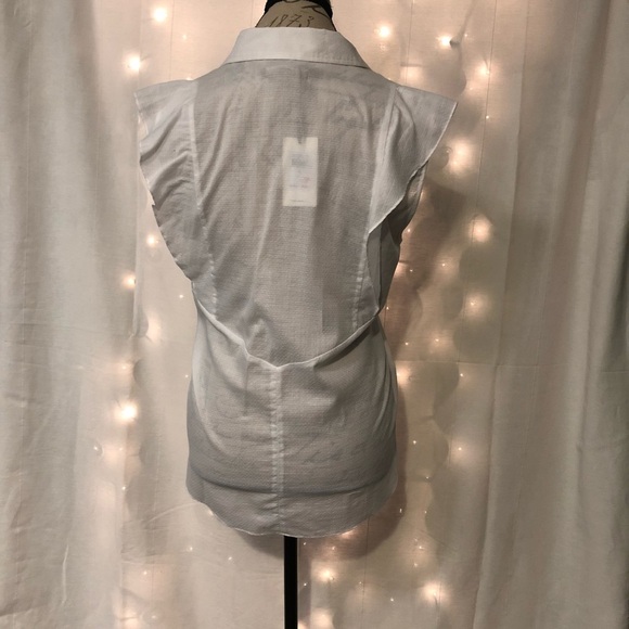 2[7ForAllMankind] NWT! Cotton ruffled button down - Picture 4 of 7